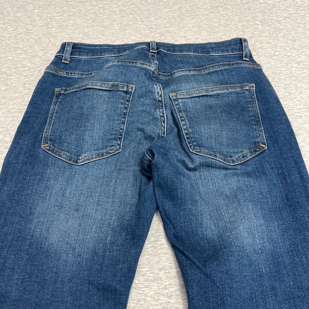 Zara Man Mens Jeans 30 Blue Faded Distressed Skinny Denim Stretch Crop Frayed - Picture 6 of 13